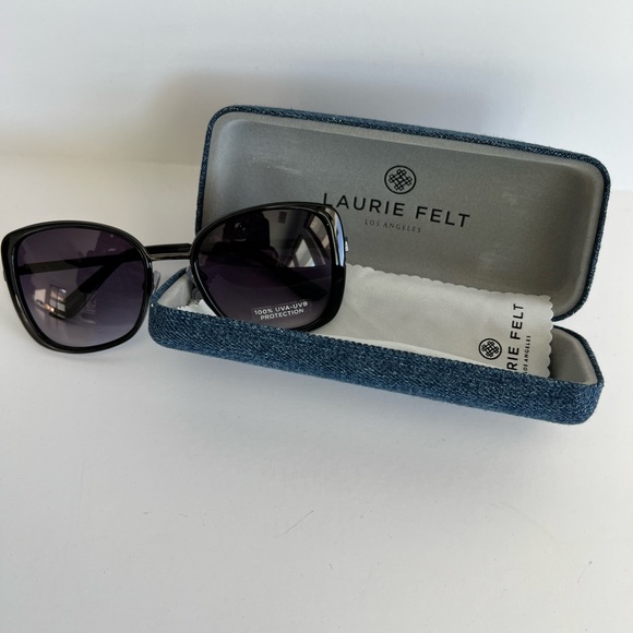 Laurie Felt Sunglasses - New in Case with Cloth - Picture 2 of 4